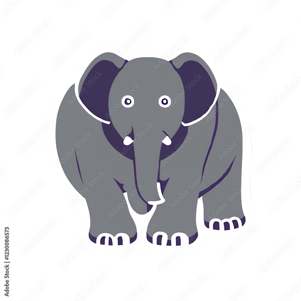 Fototapeta premium Elephant Isolated