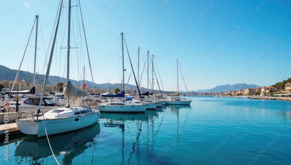 Sailing boats at Marina port Palma de Mallorca, harbour, , sailboat Sailing boats at Marina port Palma de Mallorca, harbour, , sailboat