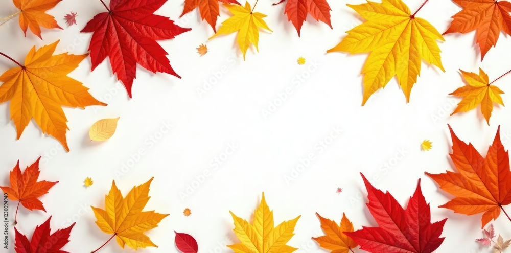 Colorful maple leaves isolated on white background, yellow, autumn leaves, leaf Colorful maple leaves isolated on white background, yellow, autumn leaves, leaf