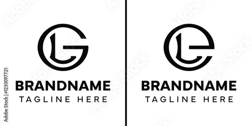 Letters GL and EL Monogram Logo, suitable for any business with GL LG EL LE initials