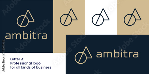 Modern Letter A Logo with Circular Symbol - Healthcare Concept