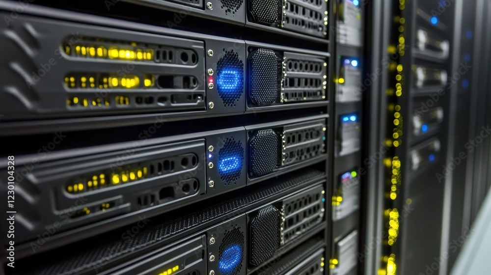 High Performance Server Systems Close Up for Data Center Infrastructure High Performance Server Systems Close Up for Data Center Infrastructure