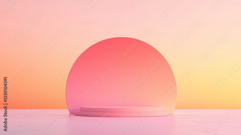 Soft Pink Gradient Background with Minimalist Geometric Shapes Soft Pink Gradient Background with Minimalist Geometric Shapes