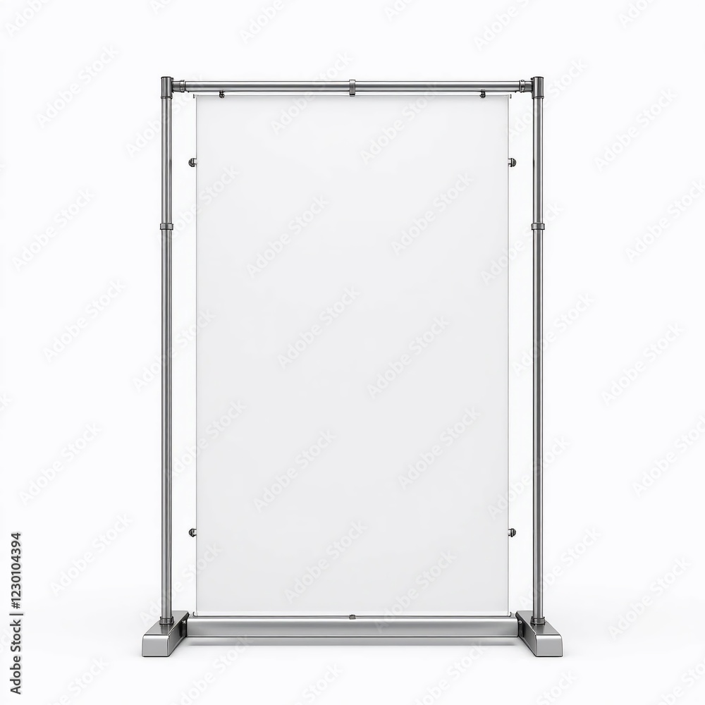 Blank White Retractable Banner Stand Advertising Display Trade Show Presentation Blank White Retractable Banner Stand Advertising Display Trade Show Presentation