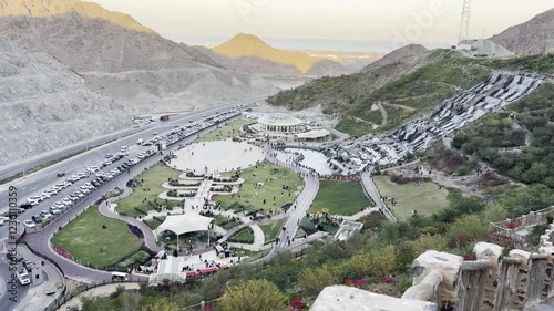Hanging garden in dubai. Tourists place in Dubai 