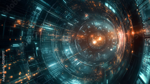 Wallpaper Mural A background themed around digital technology and science. Torontodigital.ca