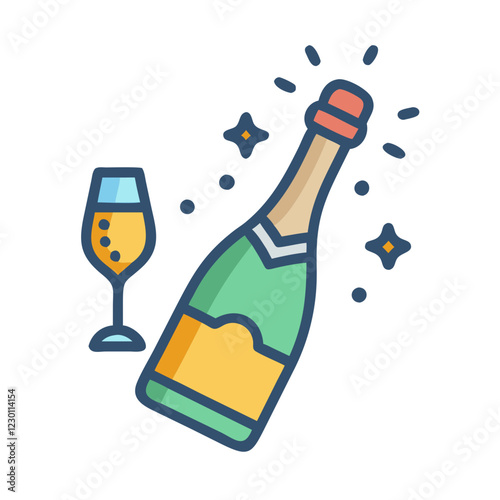 champagne icon design