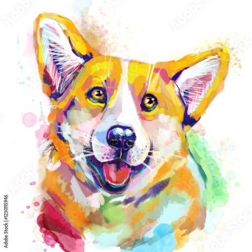 portrait of a dog  Corgi dog