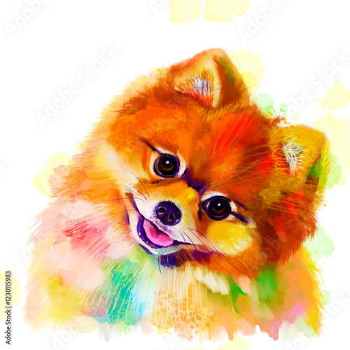 portrait of a dog spitZ