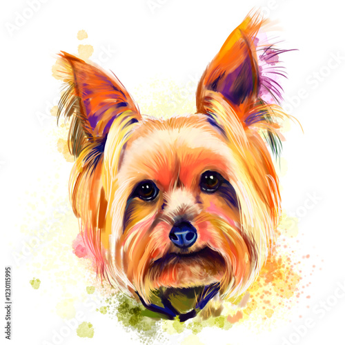 portrait of a dog  Yorkshire Terrier