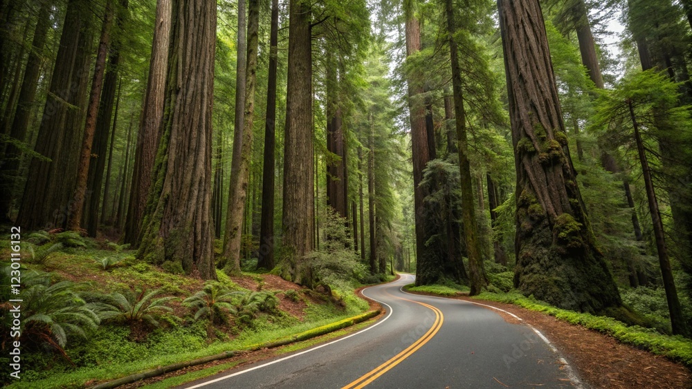 Obraz premium road in the woods