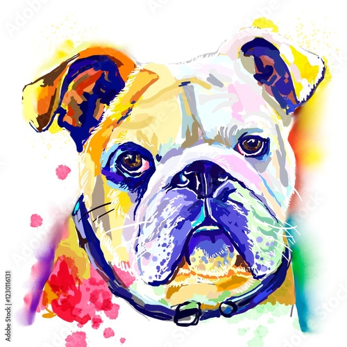 portrait of a dog  bulldog