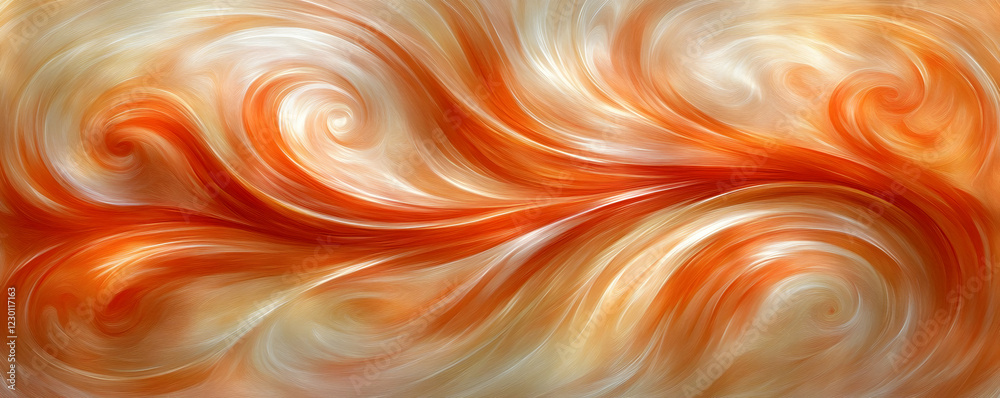 Abstract Swirling Orange Cream Illustration Abstract Swirling Orange Cream Illustration
