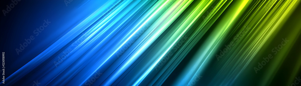 Fototapeta premium Abstract Green Blue Diagonal Stripes Background Illustration