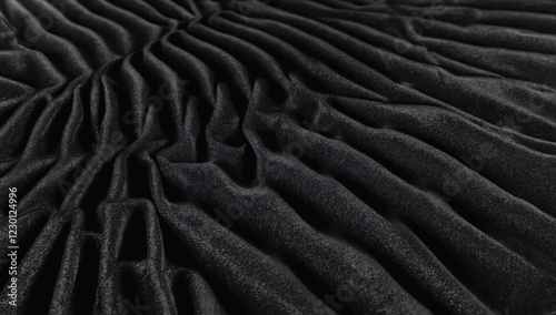 Velvet fabric texture with deep black tones, soft touch aesthetic, luxury and elegance, ultra-detailed