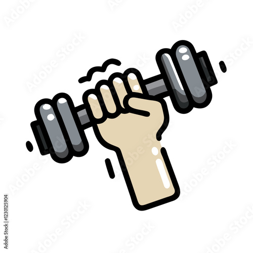 hand holding a dumbbell