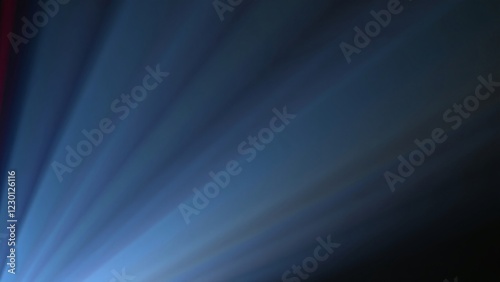 Abstract Blue Light Rays Background - Cinematic Projector Beam