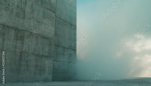 Dark concrete wall texture with soft  lighting, industrial and minimalistic, high-resolution