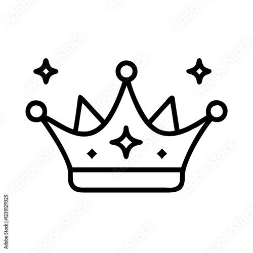 crown with glitter icon design