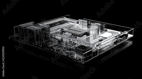 Innovative cpu microarchitecture high-fidelity visuals in a digital environment photo