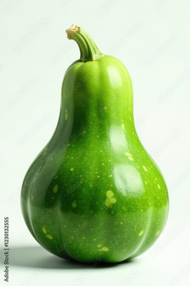 isolated green variegated pattypan squash against a simple background, variegated, green, foliage isolated green variegated pattypan squash against a simple background, variegated, green, foliage
