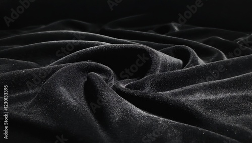 Velvet fabric texture with deep black tones, soft touch aesthetic, luxury and elegance, ultra-detailed