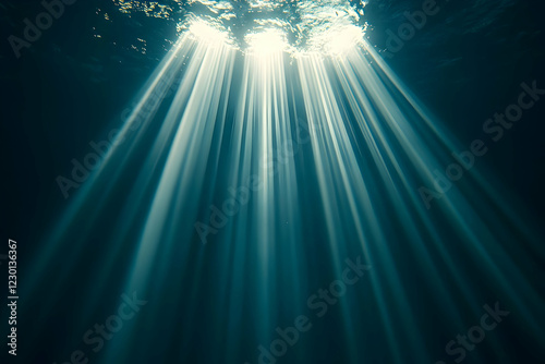 Underwater Light Rays Illustration