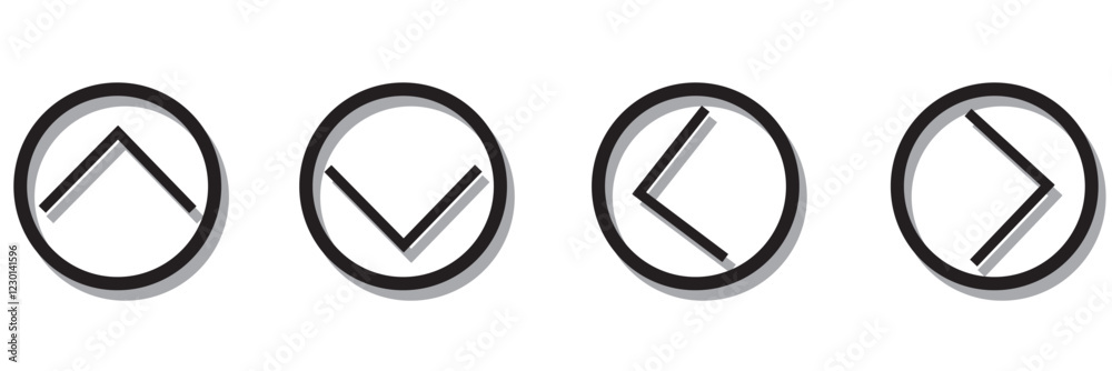 Up and down arrow icon in trendy style. Upward and downward sign symbol Up and down arrow icon in trendy style. Upward and downward sign symbol