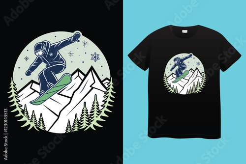 Colorful vintage emblems set with snowboarder and skiers having fun during their vacation, designed for winter sports advertisement.