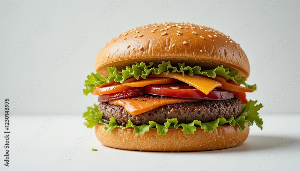 Hamburger on a black background Hamburger on a black background