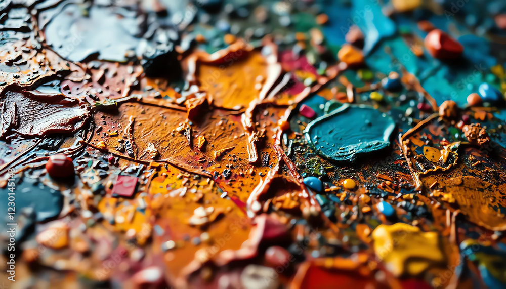 Close-up of an artist’s paint palette Close-up of an artist’s paint palette