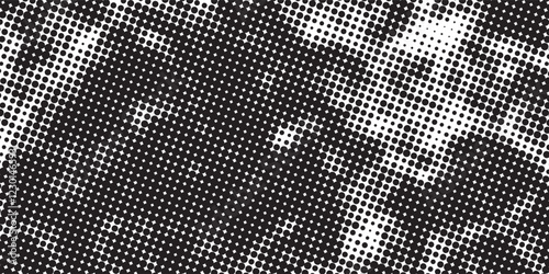 Dot black pattern gradient texture background. Abstract illustration pop art halftone and retro style. creative design valentine concept