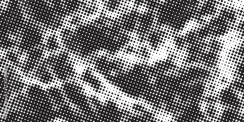 Dot black pattern gradient texture background. Abstract illustration pop art halftone and retro style. creative design valentine concept