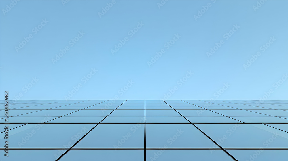 Glass facade, city, sky, modern building, architecture Glass facade, city, sky, modern building, architecture