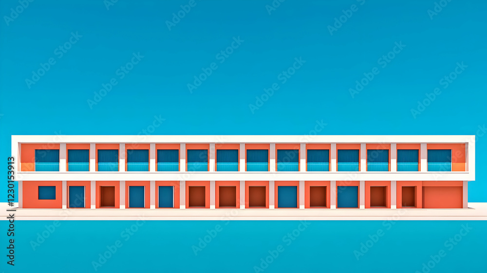 Minimalist poolside building design Minimalist poolside building design