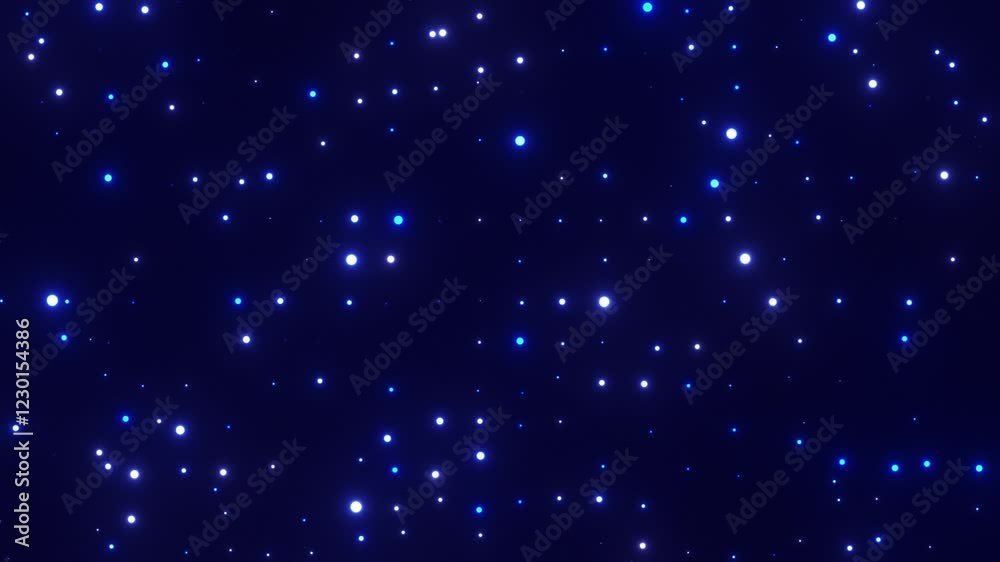 Flickering blue digital background with particles, bright tech pattern animation