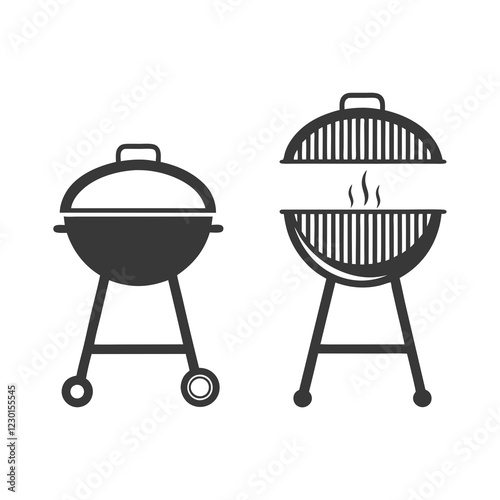 Clean Barbecue Grill Bundle Vector Design