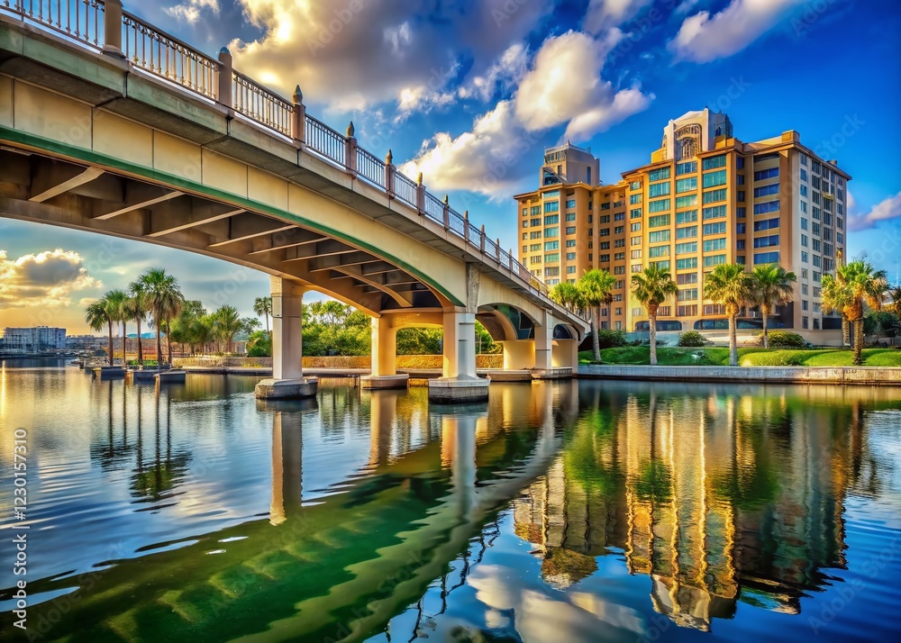 Florida City Bridge Skyline - Urban Landscape Photography Florida City Bridge Skyline - Urban Landscape Photography