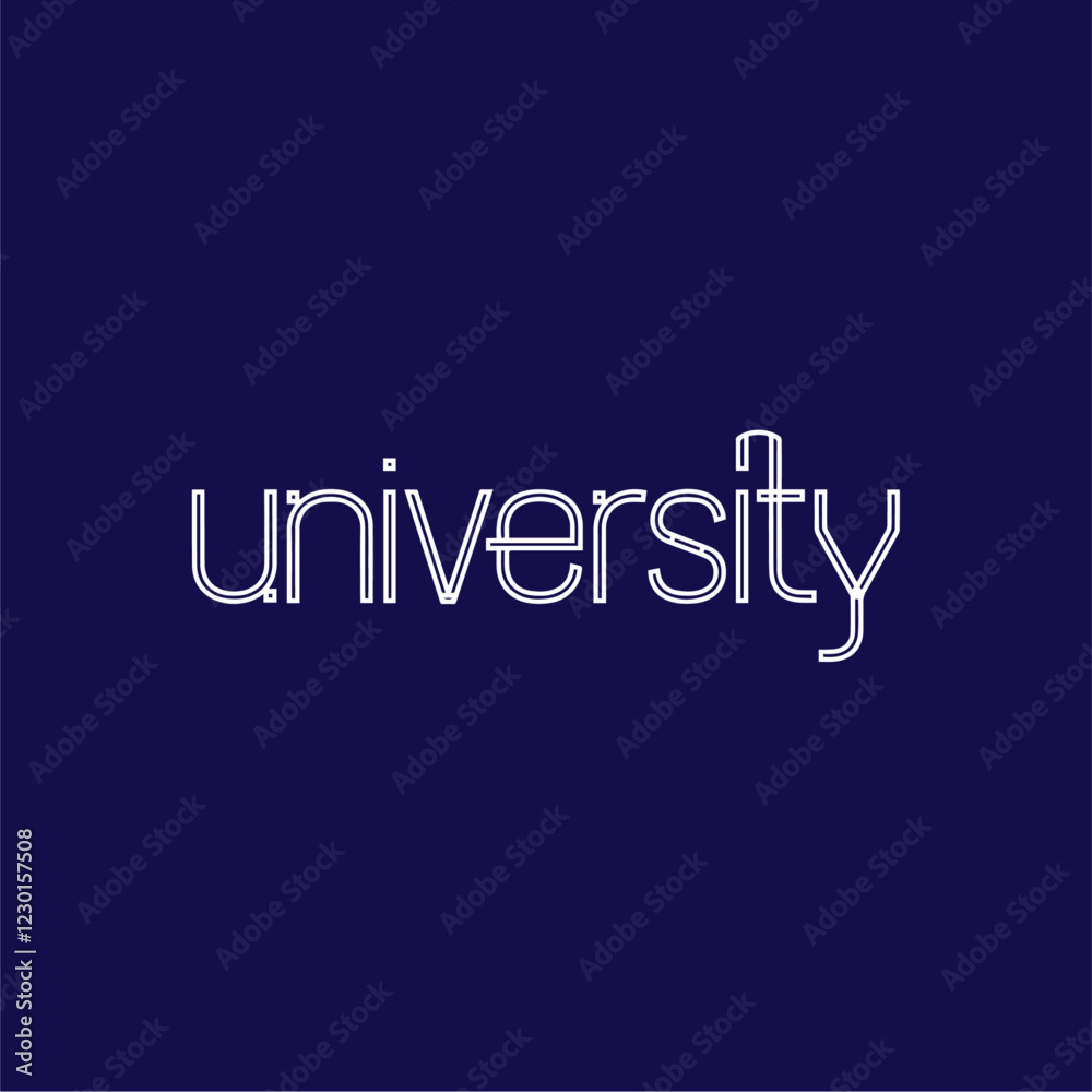Fototapeta premium University Written Text Typography Vector Illustration Template with Academic Background Wallpaper for Educational and Inspirational Concept Design