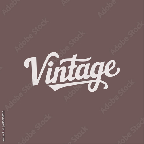 Vintage Written Text Typography Vector Illustration Template with Retro Aesthetic Background Wallpaper for Classic and Nostalgic Design