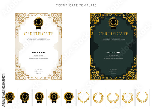 賞状２６４　certificate　award　表彰状　celebration