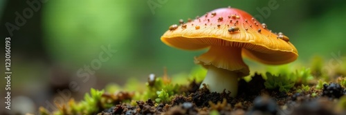 Clustered bonnet mushroom underside morphology, insectivorous, fungi, fungus growth