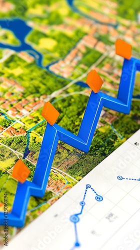 Wallpaper Mural Real Estate Market Growth on Map Torontodigital.ca