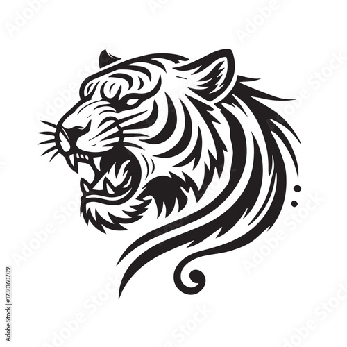 Wallpaper Mural logo tiger, vector, simple, illustration Torontodigital.ca