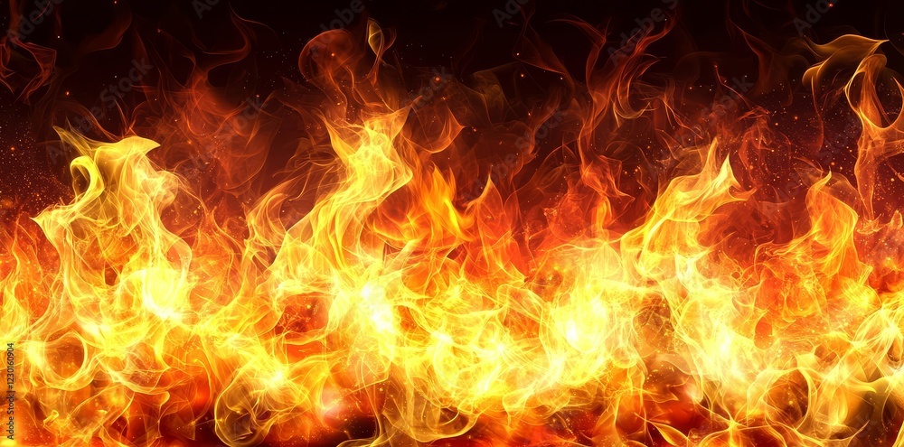 Mesmerizing fire flame depiction with an artistic smoke backdrop. Mesmerizing fire flame depiction with an artistic smoke backdrop.