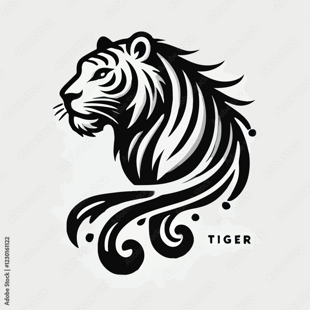 logo tiger, vector, simple, illustration logo tiger, vector, simple, illustration