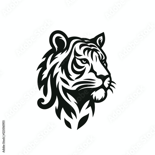 Wallpaper Mural logo tiger, vector, simple, illustration Torontodigital.ca