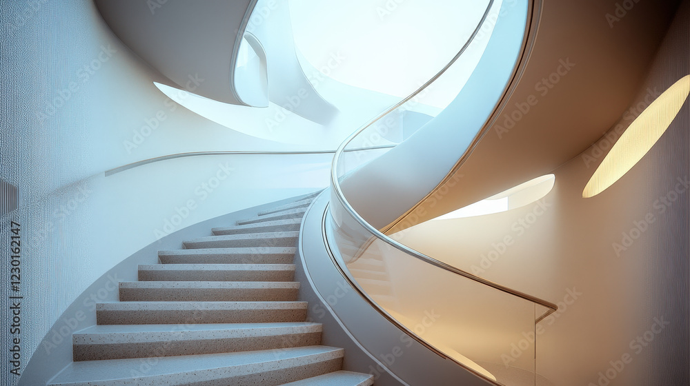 Obraz premium Spiral Light Stairway