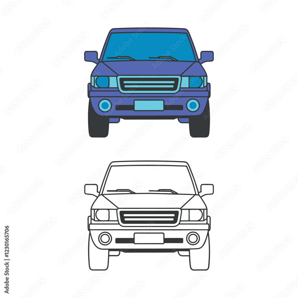 Obraz premium jeep silhouette vector illustration art design. jeep car logo icon. Jeep Silhouette Shape Vector. Jeep. Vector isolated flat monochrome image. Image for the logo.