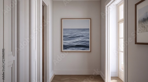 Serene Seascape in a Tranquil Hallway